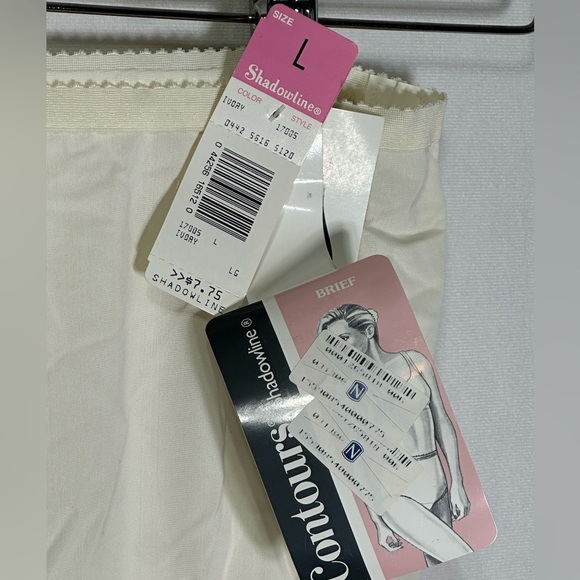 NWT Vintage 1980S SHADOW LINE PANTY nylon counters size Large ivory - Picture 2 of 3